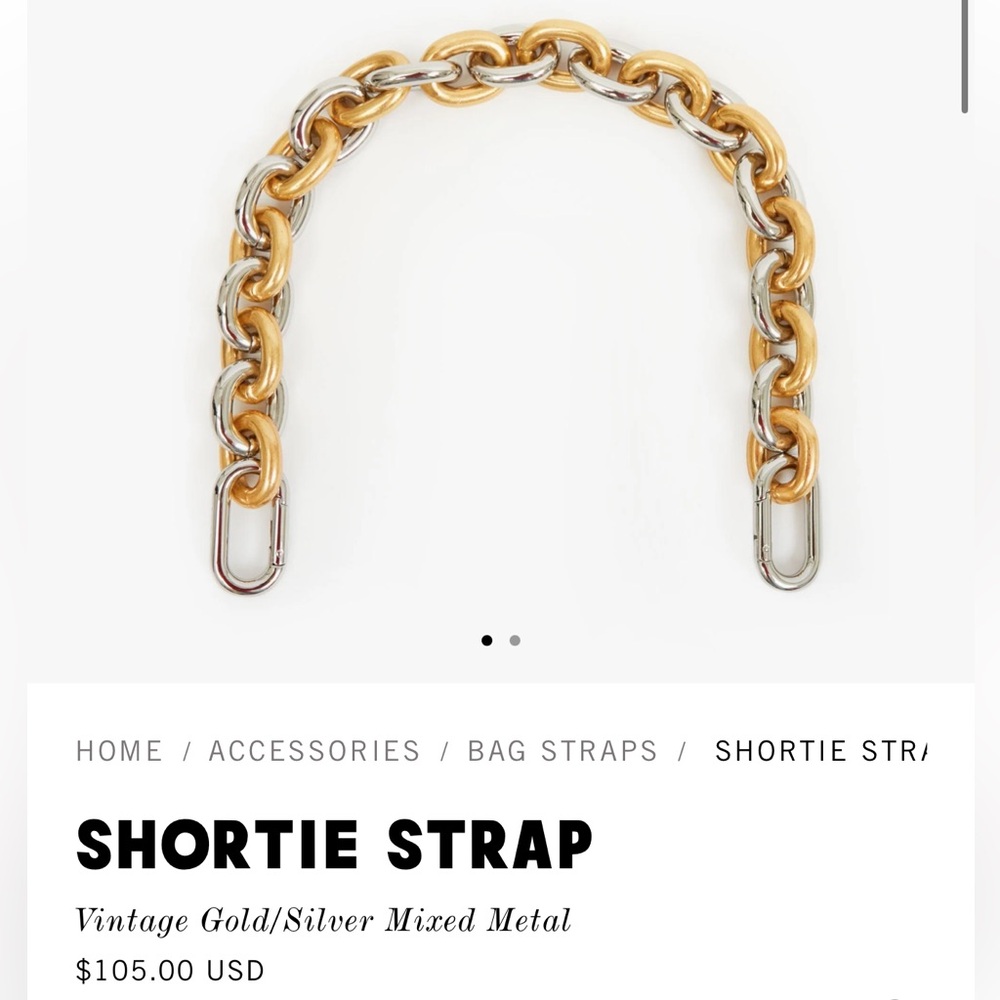 Clare V Gold and Silver Shortie Strap - Like New